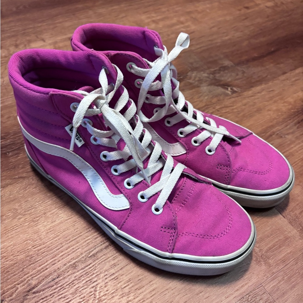 Vans Women's Fuchsia High-Top Sneakers